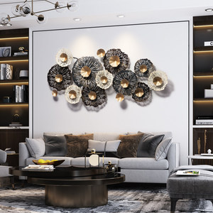 Arte de Pared Metálico 3D de Lujo Ligero, Decoración Abstracta de Flores de Hierro para el Hogar, Sala de Estar, <span class=keywords><strong>Estilo</strong></span> Art Deco, Decoración Artística Colgante de la Naturaleza - Product Image 4