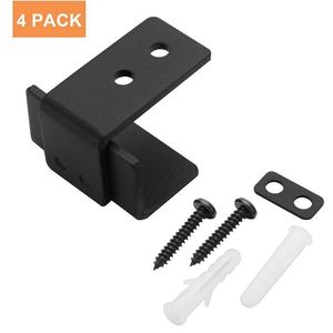 WEKIS Guide de sol inférieur réglable en U pour porte de grange, conception à fond plat, fonction coulissante encastrée, en aluminium, acier et laiton durables - Product Image 1