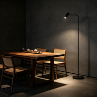 Projecteur LED sur pied de luxe haut de gamme avec télécommande, abat-jour en cristal, lumière douce et diffuse pour hôtel, salon, décoration intérieure