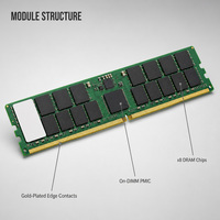 Memori Server DDR5 32GB 4800MHz ECC RDIMM 288-Pin PC5-38400 2Rx8 1.1V Modul DIMM Terdaftar untuk Server Rak Pusat Data