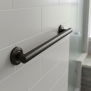 Barre d'appui murale moderne noire en acier inoxydable 304, 32 pouces, finition satinée, pour cuisine et salle de bain - Product Image 1