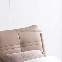Foshan Neue Gute Möbel moderne bett echtem leder einfache 1,8 M master schlafzimmer erschwinglichen luxus doppel bett Hochzeit bett