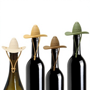 Food Grade Silicone Cowboy Hat <b>Wine</b> <b>Stopper</b> Reusable Leak Proof <b>Wine</b> Bottle Plug Creative Decorative <b>Wine</b> Preserver - Product Image 1