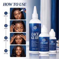 Colle invisible pour perruque, sans latex, tenue forte, résistante à la transpiration et à l'eau, avec logo personnalisé, 38ml 60ml 150ml
