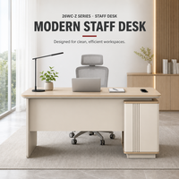 Bureau de travail modulaire compact en bois massif durable, couleurs personnalisables, avec tiroirs, pour la maison moderne