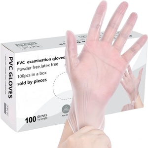 Gants de sécurité jetables transparents pour la manipulation des aliments, le coiffage, la cuisine, le tatouage, les salons de beauté - Gants en vinyle transparent - Product Image 2