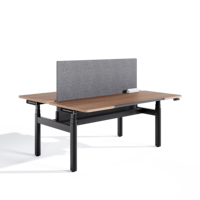 Poste de travail double électrique intelligent à hauteur réglable pour 2 personnes, table de bureau assis-debout, design ergonomique, vente en gros commerciale