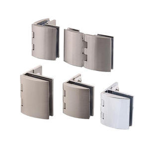 Glass Hinges 4 Mm Zinc Alloy Surface Mount Durable Modern Design For <b>Cabinet</b> Door - Product Image 1