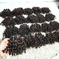 Promotion 11A 5.1$ Letsfly Lots de mèches de cheveux naturels bouclés profonds 8 pouces 100% cheveux humains Extensions 20 pièces Vente en gros pas cher Mélange brun