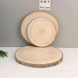 Posavasos Redondos Rústicos de Madera Sin Terminar, Artesanías de Madera Ecológicas Hechas en China para Uso en Mesa y Cajas/Señales de Pared - Product Image 3