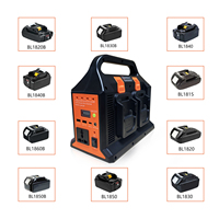 Onduleur extérieur portable 300W 110V-230V pour alimentation de secours pour le camping chargeur LED/TYPE-C Compatible Makita pour Bosch pour DeWa