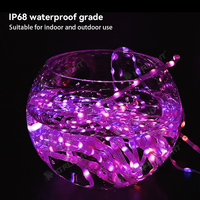Luces de Cadena LED RGB WS2815 de 5V y 4 Pines, de Cobre, Resistentes al Agua IP67, con Control Táctil, para Decoración de Bodas y Fiestas al Aire Libre, Regulables, 2 Años de Garantía