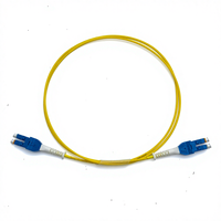 Cordon de brassage fibre optique COMTON Uniboot LC vers LC Monomode G.657A1 9µm Jaune LSZH/PVC avec gaine Push-Pull Certifié ROHS 1m