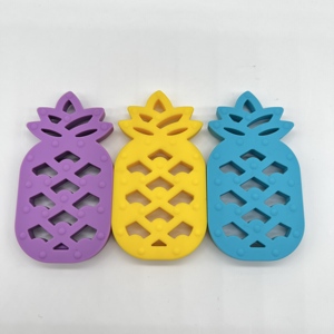 Cấp thực phẩm Silicone bé Teether dứa đồ chơi thân thiện với môi BPA free mềm cho 0-12 tháng Kid của răng chơi - Product Image 2