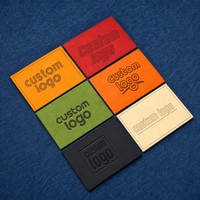 Étiquette personnalisée en similicuir gaufré 50x25mm à coudre pour chemises et jeans – Vente en gros usine OEM, logo personnalisé