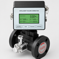 Flowmeter Turbin Gas LWQ DN150 Gas Alam Terkompresi Metana Industri Kompensasi Suhu dan Tekanan Cerdas Aluminium