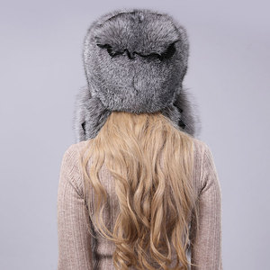 Écharpe couvre-oreilles en fourrure de renard pour femmes, chapeau d'hiver, épais et chaud, nouvelle collection - Product Image 4