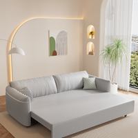 Nordischer Stil Luxus-Schlafsofa-Set Modulares Ausziehbares Schlafsofa Hochdichter Flanell Elastisch Faltbares Dreisitzer-Schlafsofa