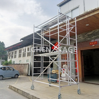 Outil de montée multifonctionnel pour projets de construction Échafaudage portable d'escalier à cadre en acier durable en aluminium pour la construction