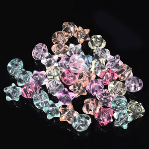 Vente en gros de perles transparentes pentagramme en acrylique de couleur printanière, style féerique, accessoires de bricolage, matériaux faits à la main - Product Image 4
