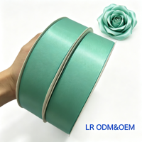 Ruban en satin double face de haute qualité 100% polyester 4 cm, rouleau de ruban en satin double face 100 yards pour boîte cadeau, roses éternelles