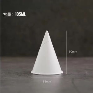 <span class=keywords><strong>Mini</strong></span> tasse à vin jetable blanche biodégradable écologique à fond conique à bord frisé gobelet en papier plié pour servir de la tequila - Product Image 6