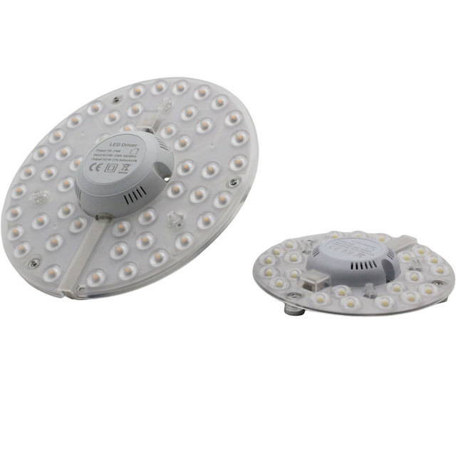120lm/w 12w 18w 24w LED Lens Module for Ceiling Light, Replace Dark Light AC 2835 SMD Round LED Module With Lens