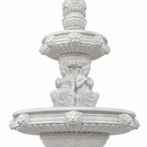 Fuente de Jardín para Exteriores con Esculturas de Figuras Clásicas y Fuente de Agua para Plaza, en Mármol Blanco - Product Image 4