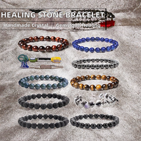 Bracelet tendance en pierres naturelles, fait main, en cristal énergétique, avec pierres précieuses de guérison, plaqué argent, extensible, pour soirée