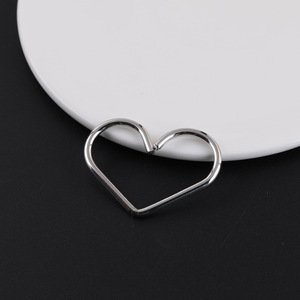 Colgante de Corazón Metálico 51x37mm, Accesorios de Joyería DIY para Prendas, Hebillas de Cinturón, Tema Amor - Product Image 3