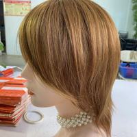 Perruque Pixie Mono Lace Front pré-plumée perruque Pixie courte haut sans colle trame ouverte faite à la machine perruques de cheveux humains coupe Pixie