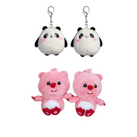 Porte-clés pendentif personnalisé en polyester, peluche rembourrée en coton PP, breloque jouet sur mesure pour accessoires de voiture et sacs à dos, mignon