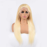 Perruque Lace front Wig Yaki naturelle 613 cheveux humains, authentiques, crépus lisses, Hd 100%, 6x6, 26 pouces, sans colle, 4x4, nouée à la main