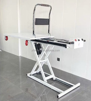 Tables élévatrices à ciseaux hydrauliques portables de 300 kg, chariot électrique pliable avec batterie, pour le chargement et le déchargement de camions et de fourgons en acier