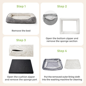 Cama para Perros Estilo Sofá, Cama de Felpa para Mascotas, Impermeable, Antipelusas, Fácil de Limpiar, Confort para las Articulaciones, para Perros de Interior - Product Image 6