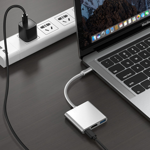 Hub adaptateur HDTV USB-C multifonction en alliage d'aluminium Station d'accueil PD 3-en-1 pour 2.1 pour projecteur TV Connectivity Stock) - Product Image 4