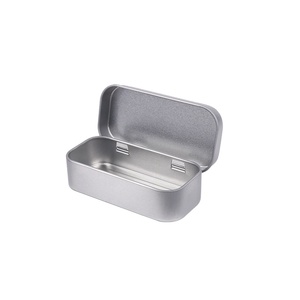 Nhà Sản Xuất Bán Buôn Bạc Tinplate Hình Chữ Nhật Bản Lề <span class=keywords><strong>Mini</strong></span> Bạc Hà Kẹo Tin Box-Có Thể Tái Chế Đồ Trang Sức Bao Bì - Product Image 1