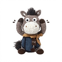 Jouets en peluche de la série Vache et Cheval, figurines mignonnes, rembourrage en polyester et coton PP, poupées compagnons et coussins décoratifs pour unisexe, pour câliner