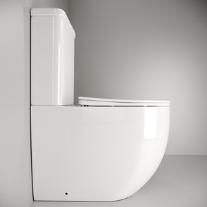 Filigrane Noir Mat Couleur Sans Monture Céramique Eau Placard <span class=keywords><strong>Wc</strong></span> Salle De Bains Toilette Deux Pièces - Product Image 3