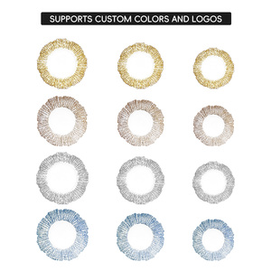 Juego de Platos de Vidrio con Borde Dorado al por Mayor, Platos Base de Vidrio Transparente con Diseño Floral Irregular para Banquetes de Boda - Product Image 6