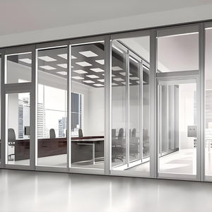 <span class=keywords><strong>Cloison</strong></span> de séparation moderne transparente en verre ignifuge facile à installer séparateur de pièce de bureau pour les repas en plein air de l'entrepôt scolaire - Product Image 3