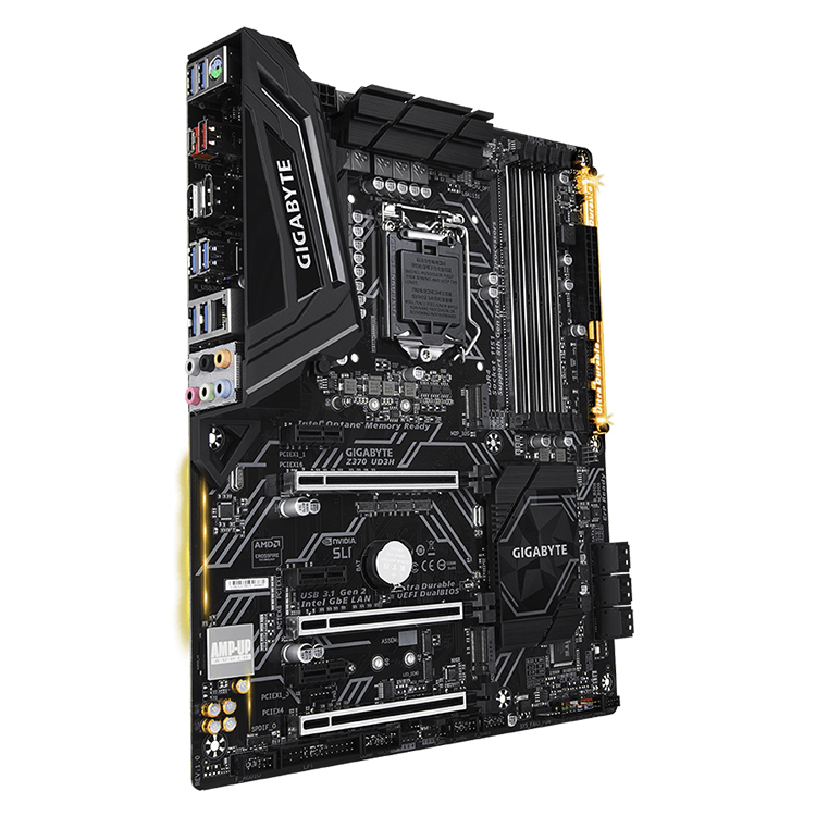 GIGABYTE Z370 UD3H 中古マザーボード、SLI/CrossFire対応、Z370チップ
