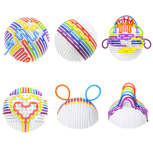 Popular Trending Kid Toy Creative Autism Learning Educational Montessori Colorful Silicone Lines Baby Activity Board Ball Toy