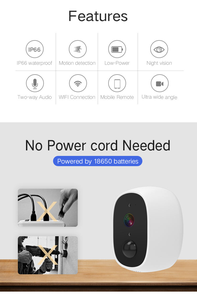 D2 TUYA étanche Full HD 1080P faible puissance 18650 batterie PIR <span class=keywords><strong>sans</strong></span> <span class=keywords><strong>fil</strong></span> Smart CCTV caméra de sécurité domestique - Product Image 3