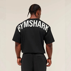T-shirt Oversize da Uomo con Stampa Fantasia, 300 Grammi, Asciugatura Rapida, Traspirante, per Sport Estivi <span class=keywords><strong>e</strong></span> Fitness, in Cotone, Vestibilità Ampia - Product Image 3