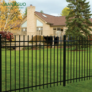 Tùy chỉnh màu đen mạ kẽm 6x8 an ninh thép hàng rào tấm trang trí hình ống kim loại trang trí giáo hàng đầu hàng rào - Product Image 6