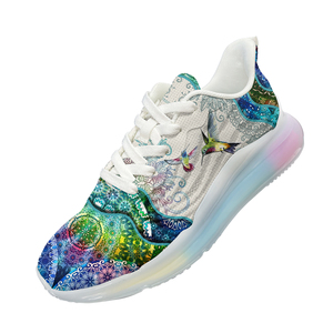 Coloré Style bohème colibri imprimer doux confort chaussures de course à coussin d'air femmes classique Tennis baskets livraison directe - Product Image 5