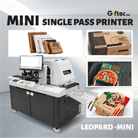 Imprimante numérique Giftec Mini à passage unique avec système d'encre continue (CISS) et encre pigmentée pour boîtes à pizza et emballages alimentaires