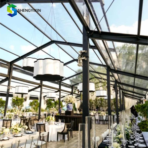 Carpa de Boda de Lujo <span class=keywords><strong>Guyun</strong></span>, Diseño de Estructura de Aluminio Negro, Carpa para Eventos tipo Atrio para 200 a 500 Personas - Product Image 2