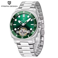 Montre-bracelet mécanique automatique pour homme PAGANI DESIGN 1833, 43 mm, squelette, plongeur, saphir synthétique, lumineuse, analogique, bracelet en nylon et acier